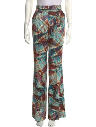 Pre-owned Vivienne Westwood Virgin Wool Wide Leg Pants W/ Tags In Multi