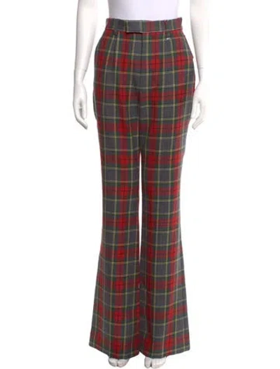 Pre-owned Vivienne Westwood Virgin Wool Wide Leg Pants W/ Tags In Red