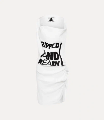 Vivienne Westwood Virginia Dress Organic Rib Jersey White Xs Women