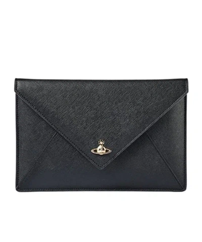 Vivienne Westwood Vitoria Clutch In Black