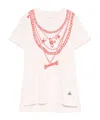 Vivienne Westwood Sleeve Chain Print Crew Neck Top In Pink