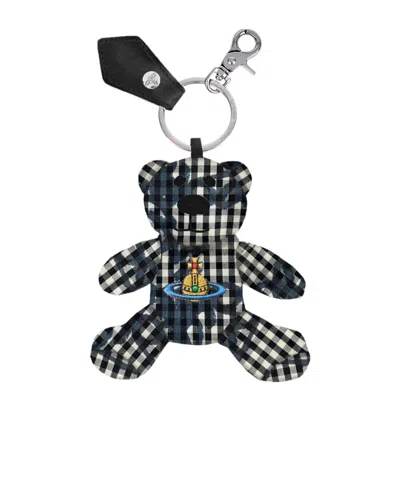 Vivienne Westwood Viv Teddy Keychain In Black