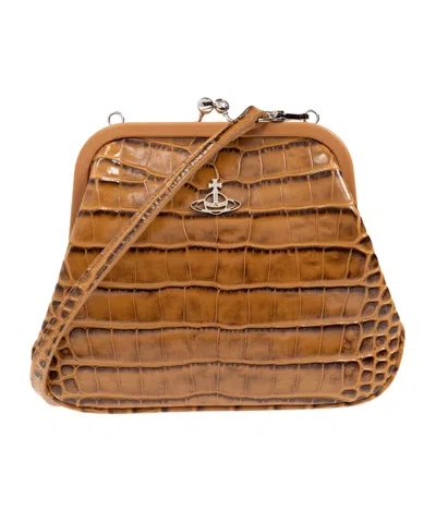 Vivienne Westwood Vivienne's Clutch Bag In Brown