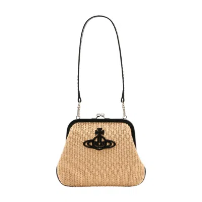 Vivienne Westwood Vivienne Clutch -  - Cotton - Beige