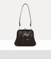 Vivienne Westwood Vivienne's Clutch Dino-embossed Brown In Brown