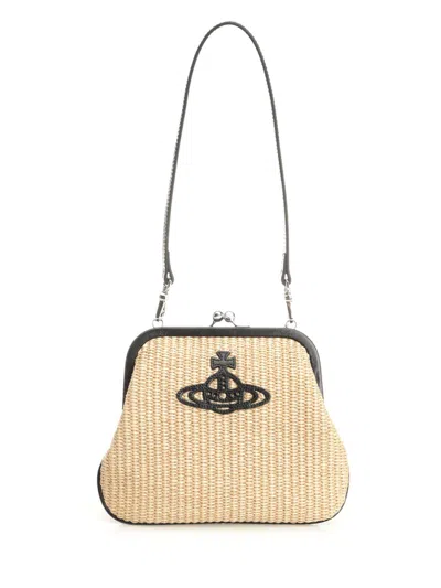 Vivienne Westwood Vivienne Clutch Shoulder Bags Beige In Neutral