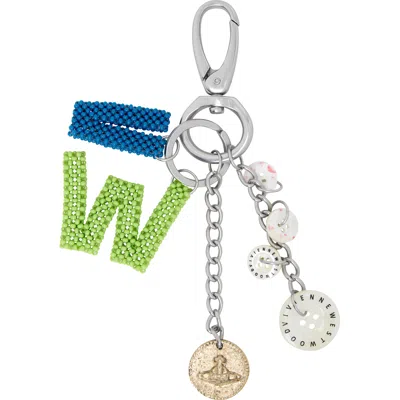 Vivienne Westwood 'vw & Buttons' Keychain In Aw26-o101 Multicolou