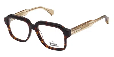 Vivienne Westwood Vw1062 Men's Glasses, Tortoiseshell, Size 53 In Brown