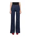 Vivienne Westwood High Waist Flare Jeans With Signature Stitching In Black