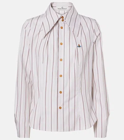 Vivienne Westwood W Violin Cotton Shirt In C205 Beige