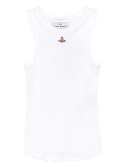Vivienne Westwood Ribbed Tank Top In White