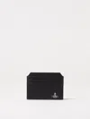 Vivienne Westwood Slim Card Holder Faux Leather Black One Size Unisex In Black