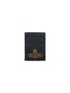 Vivienne Westwood Bifold Logo Passport Holder In Black