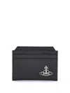 Vivienne Westwood Orbit Card Holder In Black