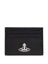 Vivienne Westwood Orb Logo-plaque Card Holder In Black