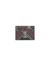 Vivienne Westwood Compact Checkered Wallets Plaid Pattern In Multi