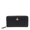 Vivienne Westwood Classic Zip Round Wallet Faux Leather Black One Size Women In Black