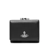 Vivienne Westwood Logo Plaque Compact Wallet In Black