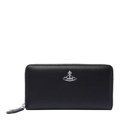 Vivienne Westwood Orb-plaque Wallet In Black