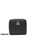 Vivienne Westwood Medium Zip Wallet In Black
