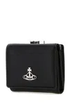 Vivienne Westwood Logo Plaque Compact Wallet In Black