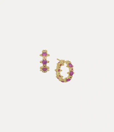 Vivienne Westwood Warwick Earrings Gold-milky-purple-cz Gold-milky-purple-cz Women