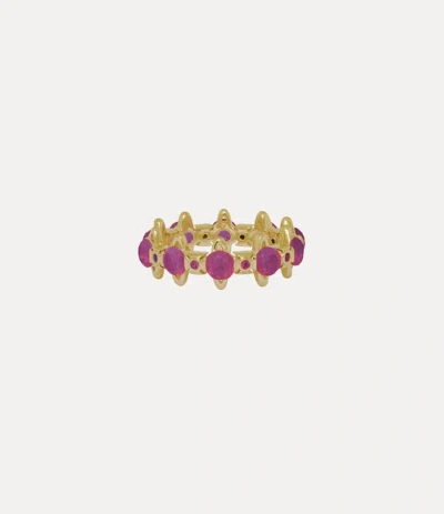 Vivienne Westwood Warwick Ring Gold-milky-purple-cz Gold-milky-purple-cz Unisex