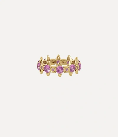 Vivienne Westwood Warwick Ring Gold-purple-cz Gold-purple-cz Unisex