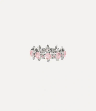 Vivienne Westwood Warwick Ring Platinum-pink-nano-crystal-cz- Platinum-pink-nano-crystal-cz- Unisex