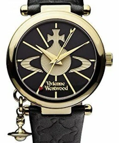 Pre-owned Vivienne Westwood Watch Vv006bkgd Black Leather Quartz Women's