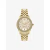 Vivienne Westwood Watches Little Wallace Stainless-steel And Swarovski-crystal Watch In Gold/champagne