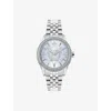 Vivienne Westwood Watches Little Wallace Stainless Steel And Swarovski Crystal Watch In Silver/light Blue