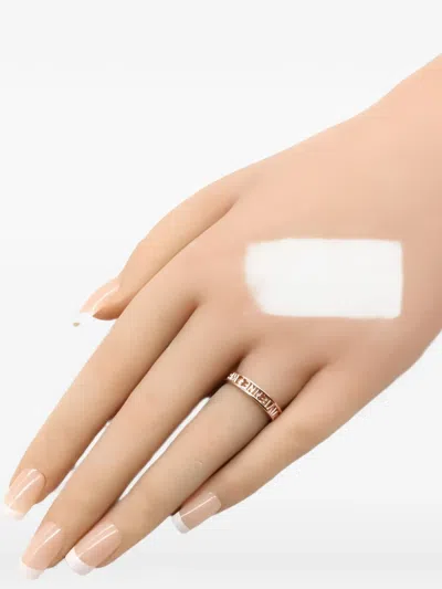 Pre-owned Vivienne Westwood Westminster Text Design Ring In Pink