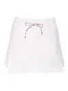 Vivienne Westwood Pleated Skirt With Drawstring And Pockets In White