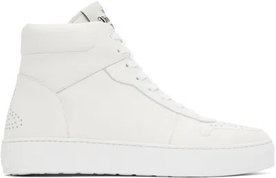 Vivienne Westwood White Classic Punch Trainer High Top Sneakers In Ss24-a401