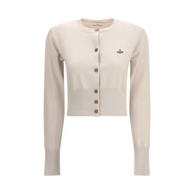 Vivienne Westwood White Cotton Cardigan In Neutral