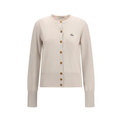 Vivienne Westwood White Cotton Cardigan In Neutral