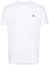 Vivienne Westwood White Crewneck T-shirt With Orb Logo Detail On The Front In Cotton Woman In White