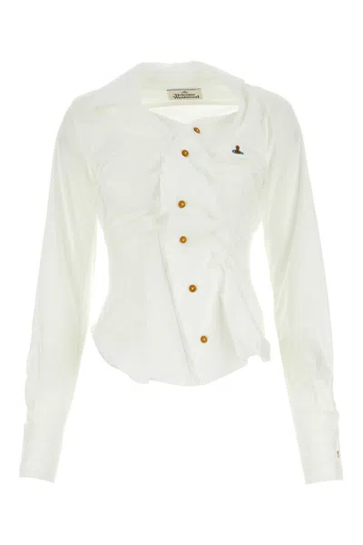 Vivienne Westwood White Cotton Drunken Shirt