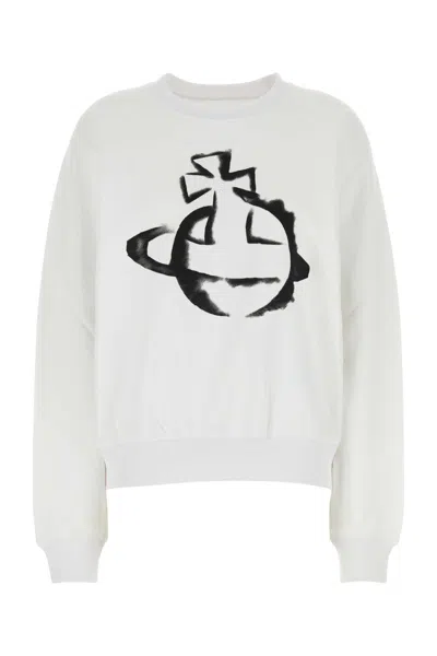 VIVIENNE WESTWOOD WHITE COTTON OVERSIZE SWEATSHIRT