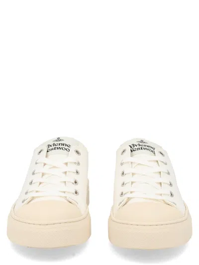 VIVIENNE WESTWOOD VIVIENNE WESTWOOD WHITE COTTON SNEAKER