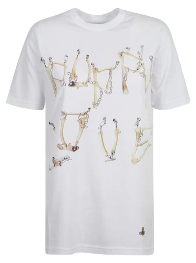 Vivienne Westwood White Cotton Soft Jersey Round Neck T-shirt