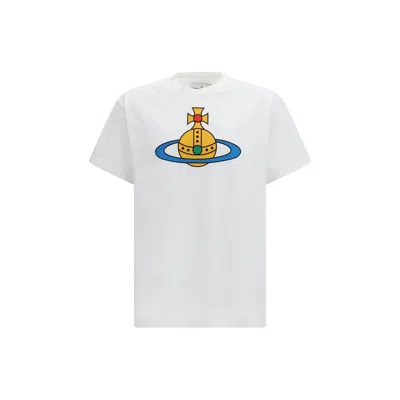 Vivienne Westwood Crew Neck Graphic Print Short Sleeve T-shirt In White