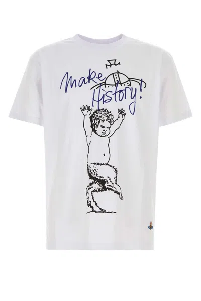 VIVIENNE WESTWOOD WHITE COTTON T-SHIRT