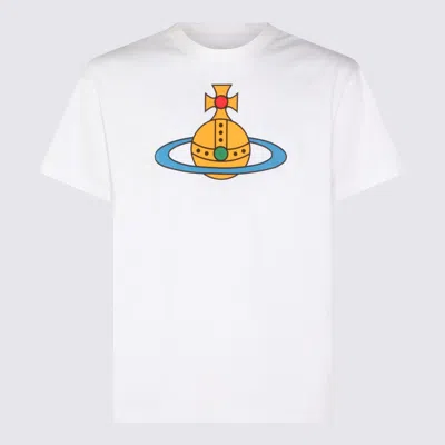 Vivienne Westwood Crew Neck Graphic Print Short Sleeve T-shirt In White