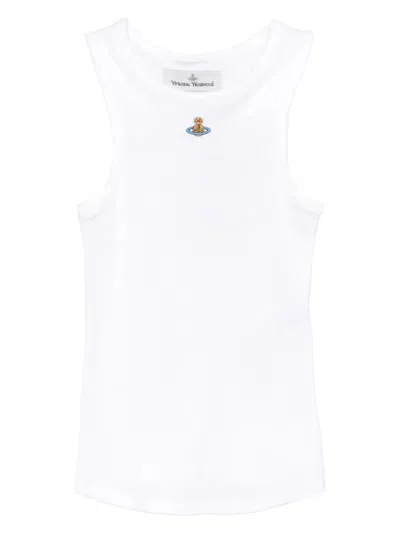 Vivienne Westwood White Rib Jersey 90s Tank Top