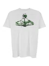 Vivienne Westwood White Crew Neck T-shirt With Orb Print On The Front In Cotton Man In White
