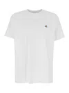 Vivienne Westwood White Crewneck T-shirt With Orb Logo Detail On The Front In Cotton Woman In White