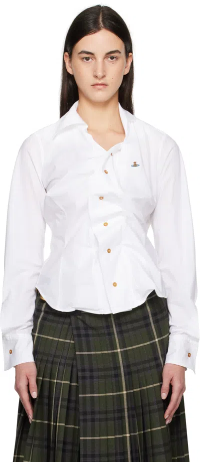 VIVIENNE WESTWOOD WHITE DRUNKEN SHIRT