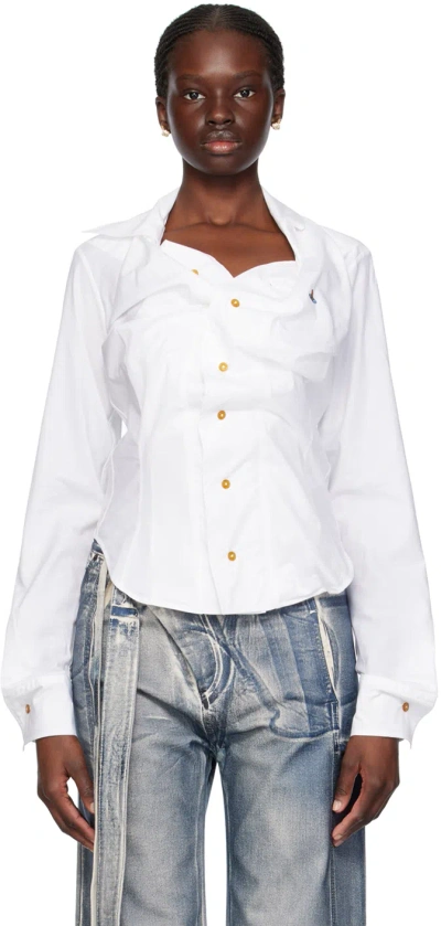 Vivienne Westwood White Drunken Shirt